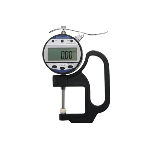 DUOCAI Elektronische micrometer diktemeter 0,01 mm 0-25 mm diktemeter digitaal leer diktemeter meter precisie diktemeter (kleur: 0-25,4 mm puntkop)