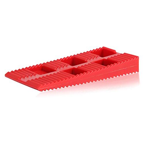 INNONEXXT ® Premium kunststof wiggen, made in Germany, plastic wiggen, montagewiggen, afstandwiggen van kunststof (120 x wiggen, rood afzonderlijk)