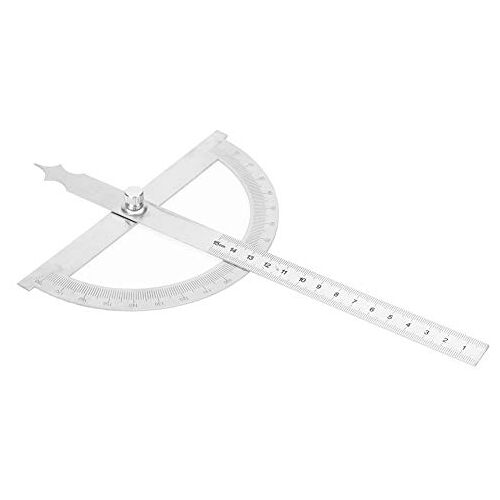 Jadeshay RVS Protractor Goniometer Hoek Finder Gauge 15cm Liniaal, 0-180 Graden 150 * 200mm/5.91 * 7.87in