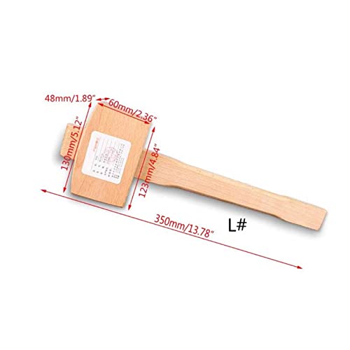 SUYANGIR Hamer Beuken massief timmerhout Houten hamer Hamerhandvat Houtbewerkingsgereedschap Houtbewerking Mallet Hamer (Kleur: Groot) (Color : L)