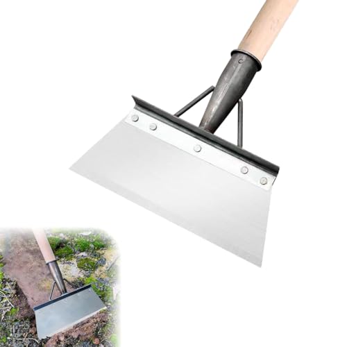 BHANAY Tuinschraper Multifunctionele Tuinreinigingsschop, Tuinreiniging Platte Schop, Chesoso Reinigingsschop, Vierkante Tuinspadeschop, Gazonrand, Onkruidverwijdering (23)