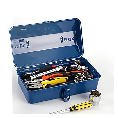 WAOCEO Gereedschapskist Gereedschapskist Professionele koffer Lege organisator Huisijzer Grote metalen opslag Multifunctionele handbagage Draagbare reparatiegereedschapskist Gereedschap organisator (Color :