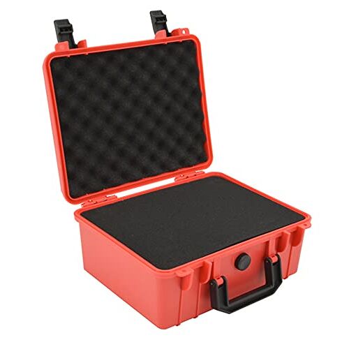XXAezr Gereedschapskist Draagbare gereedschapskist ABS kunststof opslag gereedschapskist apparatuur gereedschapskoffer buitenkoffer met schuim aan de binnenkant Gereedschapskisten (Color : Red, Size : 280x