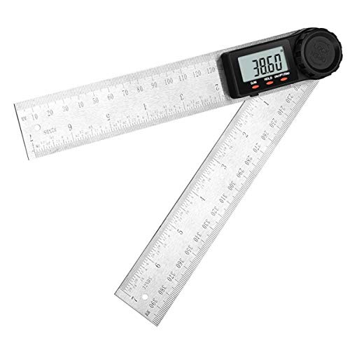 DVELAS Timmermanshoek gradenmeters Digitale gradenboog Inclinometer Goniometer meten Electronic Angle Ruler (Size : 200mm)