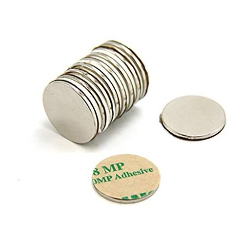 Magnet Expert Lijm N42 neodymium magneet voor kunst, handwerk, modelproductie, doe-het-zelf, hobby's 20 mm diameter x 1,5 mm 2 kg trein Zuid pak van 10