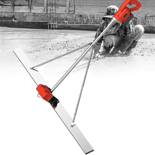 DWSSX Power Concrete Screed Vibratory Kit, Concrete Finishing Tool, Concrete Surface Leveling Tamper Ruler, Battery Powered, Cordless Electric Concrete Surface Smoother Finisher Screed (Size : 2electric)