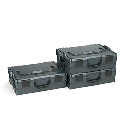 L-BOXX Bosch Sortimo  136 Gr2 antraciet leeg set van 3 innovatief transportsysteem