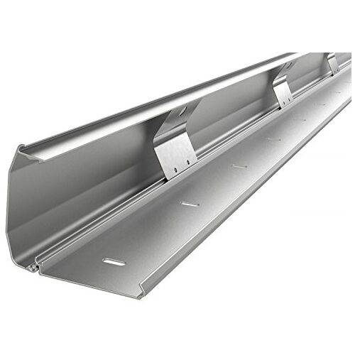 RICOO Z1110-S Z1110-S aluminium kabelgoot van aluminium, vouwmechanisme, universeel kabelgeleidingssysteem voor vloer en muur, wandlijst, kabelklem, bovenpleisterinstallatie, kabelgoten,