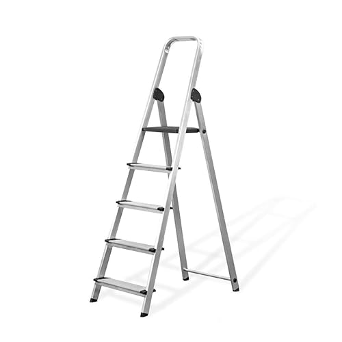 VITO VIEA8 Professionele staande ladder, 8 treden, aluminium veiligheidsladder, multifunctionele ladder, aluminium veiligheidsladder, lengte 2,46 m, EN, 8,42 kg