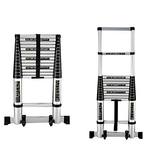 JEVHLYKW Veelzijdige vouwladder, aluminium, 6,5 ft 13,4 ft, aluminium ladder, 330 lbs 2,6 m/a/2,0 m (A 2,6 m)