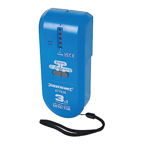 Silverline 477936 Compact 3-in-1 detectieapparaat, 1 stuks 9 V batterij (PP3).