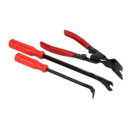 nobrands Deur Trim Removal Tang 3 Stks Klinknagels Clips Tang Bevestiging Remover Puller Wrikken Bar Tool Kit met Brede Neus Geïsoleerde Handvat