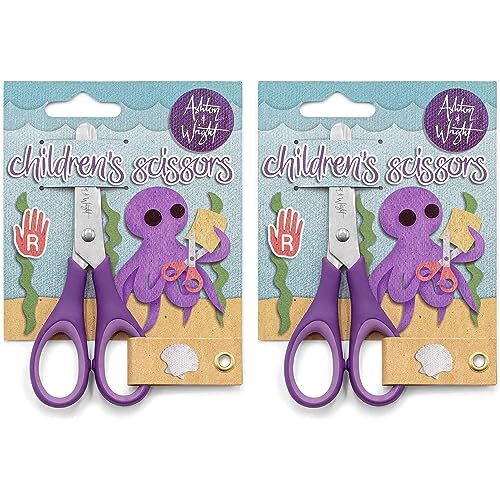 Ashton and Wright Kinderschaar Soft Grip 5"/12cm (Purple x 2)