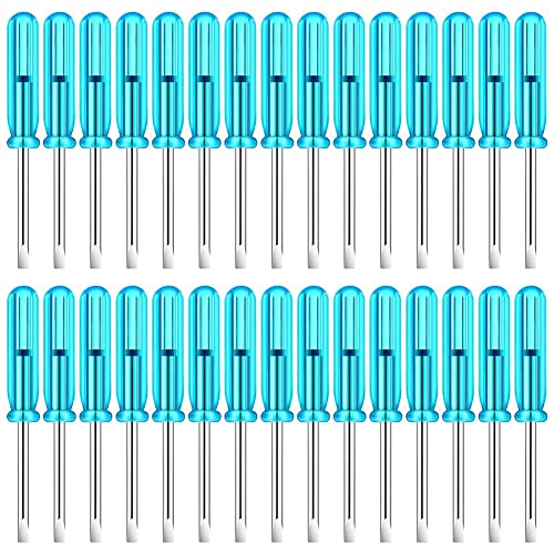 Juwaacoo 100 stuks mini-sleufschroevendraaiers 2,0 mm platte kop 45 mm lengte voor reparatie van kleine apparaten