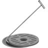 JAYWIS Putdeksel Haak Riool Putdeksel Haak, 38cm/68cm/88cm/108cm Lange Veelzijdige Afvoerrooster Lifter Haken, Mangat Opener voor Septic Tank/Storm Afvoer Deksel (Size : 108 cm (42 1/2"))