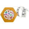 hoechstmass Balzer Hoogste maat Balzer 86203M2-O hexagon floral magnetisch oranje rolmeetlint 150 cm / 60 inch, plastic, 5