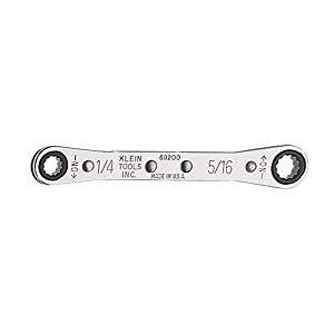KLEIN TOOLS 68200 Ratcheting Box Wrench 1/4-Inch x 5/16-Inch met Reverse Ratcheting en Chrome Plated Finish KLEIN TOOLS 68200 Ratcheting Box Wrench 1/4-Inch x 5/16-Inch met Reverse Ratcheting en Chrome Plated Finish