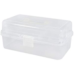 Rayher Opbergdoos, sorteerbox, kunststof gereedschapskist met handgreep, 3 niveaus, 31 x 17 x 15 cm, voor het sorteren en ordenen van kleine onderdelen, opbergkoffer met clip, transparant Rayher Opbergdoos, sorteerbox, kunststof gereedschapskist met handgreep, 3 niveaus, 31 x 17 x 15 cm, voor het sorteren en ordenen van kleine onderdelen, opbergkoffer met clip, transparant