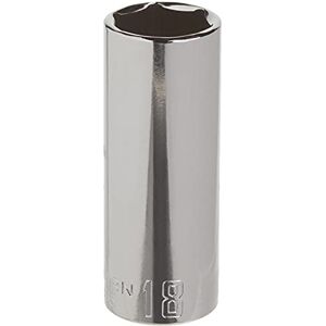 Craftsman Diepe socket, metrisch, 3/8-inch aandrijving, 18mm, 6-punt (CMMT44435), volledig polijsten Craftsman Diepe socket, metrisch, 3/8-inch aandrijving, 18mm, 6-punt (CMMT44435), volledig polijsten