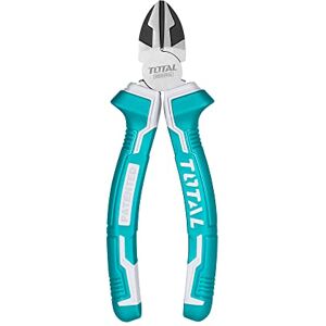 TOTAL Diagonale kniptang 160 mm Knipt harde en resistente materialen Voor draad, kabels, spijkers of schroeven Gemaakt van chroomvanadiumstaal Handvat van twee materialen TOTAL Diagonale kniptang 160 mm Knipt harde en resistente materialen Voor draad, kabels, spijkers of schroeven Gemaakt van chroomvanadiumstaal Handvat van twee materialen