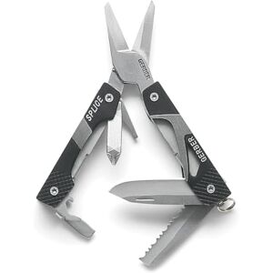 Gerber Multifunctioneel gereedschap met schaar, 8 functies, splice pocket tool, aluminium/roestvrij staal, zwart, 31-000013 Gerber Multifunctioneel gereedschap met schaar, 8 functies, splice pocket tool, aluminium/roestvrij staal, zwart, 31-000013