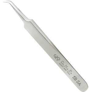 Hakko CHP 5B-SA roestvrijstalen niet-magnetische precisie-pincet met zeer fijne punt, dun-taps toelopende gebogen scherpe punten, 4-1/4 inch lengte Hakko CHP 5B-SA roestvrijstalen niet-magnetische precisie-pincet met zeer fijne punt, dun-taps toelopende gebogen scherpe punten, 4-1/4 inch lengte