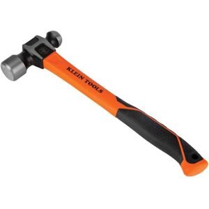 KLEIN TOOLS H80332 Ball-Peen Hammer, 947 ml kop, glasvezel antislip schokabsorberende handgreep met Tether Hole, 35 cm KLEIN TOOLS H80332 Ball-Peen Hammer, 947 ml kop, glasvezel antislip schokabsorberende handgreep met Tether Hole, 35 cm