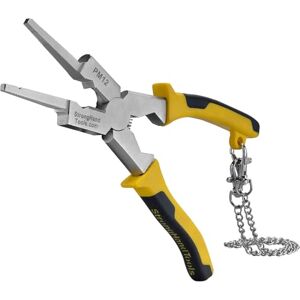 Strong Hand Tools PM12 Deluxe MIG Welding Plier, 8", Rounded & Flat Face Hammer, Fine & Coarse File, Side Pull V-Notch, Retention Chain, Ergonomic Grip Strong Hand Tools PM12 Deluxe MIG Welding Plier, 8", Rounded & Flat Face Hammer, Fine & Coarse File, Side Pull V-Notch, Retention Chain, Ergonomic Grip