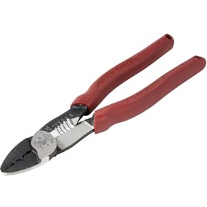 KLEIN TOOLS 2005N Draadsnijder, stripper, krimptang, strips 10-18 AWG gestrand, krimpen 10-22 AWG-klemmen, met afschuifsnijder, rood KLEIN TOOLS 2005N Draadsnijder, stripper, krimptang, strips 10-18 AWG gestrand, krimpen 10-22 AWG-klemmen, met afschuifsnijder, rood