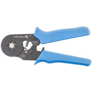 Högert TECHNIK Krimptang voor dunwandige hulzen, 0,25-6,0 mm² (23-10 AWG), 175 mm, zesbakken-persgereedschap, robuust design en ergonomische handgreep voor nauwkeurig krimpen en duurzaamheid Högert TECHNIK Krimptang voor dunwandige hulzen, 0,25-6,0 mm² (23-10 AWG), 175 mm, zesbakken-persgereedschap, robuust design en ergonomische handgreep voor nauwkeurig krimpen en duurzaamheid