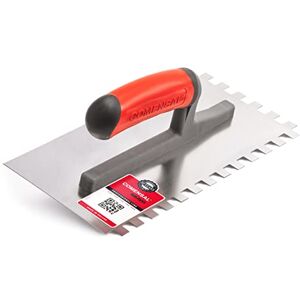 COMENSAL ® Tandtroffel 10 mm professionele roestvrijstalen stijltroffel tandspatel voor het leggen van tegels ergonomische greep Made in EU 280 x 130 mm COMENSAL ® Tandtroffel 10 mm professionele roestvrijstalen stijltroffel tandspatel voor het leggen van tegels ergonomische greep Made in EU 280 x 130 mm