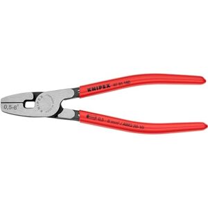 KNIPEX Krimptang voor adereindhulzen met voorinvoering met kunststof bekleed 180 mm, 97 81 180 KNIPEX Krimptang voor adereindhulzen met voorinvoering met kunststof bekleed 180 mm, 97 81 180