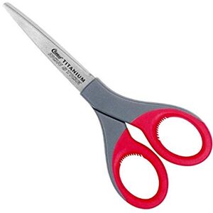 Clauss 18542 7-inch titanium verlijmde antiaanbak-rechte schaar rood/grijs Clauss 18542 7-inch titanium verlijmde antiaanbak-rechte schaar rood/grijs