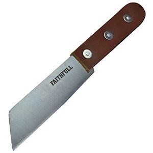 Faithfull FAIKHACK Hacking Mes Lederen handvat, Zilver, 112mm Faithfull FAIKHACK Hacking Mes Lederen handvat, Zilver, 112mm