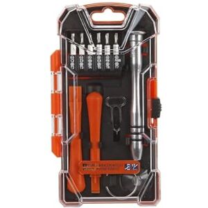 VoltShine JGO 17-delige precisiegereedschapsset, incl. schroevendraaier, moersleutel, pincet en robuust materiaal, ideaal voor elektronische en reparatieprojecten VoltShine JGO 17-delige precisiegereedschapsset, incl. schroevendraaier, moersleutel, pincet en robuust materiaal, ideaal voor elektronische en reparatieprojecten