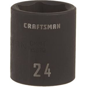 Craftsman Ondiepe slagaansluiting, metrisch, 1/2-inch aandrijving, 24 mm (CMMT15870) Craftsman Ondiepe slagaansluiting, metrisch, 1/2-inch aandrijving, 24 mm (CMMT15870)