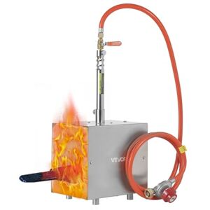 VEVOR Draagbare propaangas smeden, smederoven met 1 brander, voor het maken van messen en het smeden van metaal, smeedmessen, smeedmessen, temperatuur max. 1427 °C, vierkante vorm VEVOR Draagbare propaangas smeden, smederoven met 1 brander, voor het maken van messen en het smeden van metaal, smeedmessen, smeedmessen, temperatuur max. 1427 °C, vierkante vorm
