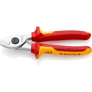 KNIPEX Kabelschaar verchroomd, geïsoleerd met meer-componentengrepen, VDE-getest 165 mm 95 16 165 KNIPEX Kabelschaar verchroomd, geïsoleerd met meer-componentengrepen, VDE-getest 165 mm 95 16 165
