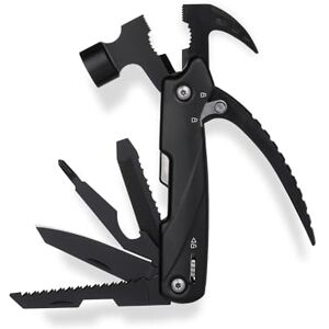 FORA 12-in-1 multifunctioneel gereedschap, hamer, 1 nageltrekker, 3 tangen, 1 mes, 1 vijl, 1 blikopener, schroevendraaier met 9 bits, veelzijdig inzetbaar voor tuin, camping en survival FORA 12-in-1 multifunctioneel gereedschap, hamer, 1 nageltrekker, 3 tangen, 1 mes, 1 vijl, 1 blikopener, schroevendraaier met 9 bits, veelzijdig inzetbaar voor tuin, camping en survival