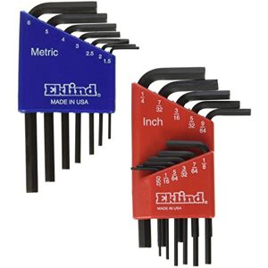 Eklind 10518 Metrische & Standaard 18st Hex Key Set Kort Eklind 10518 Metrische & Standaard 18st Hex Key Set Kort