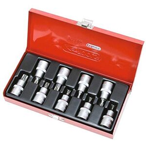 KS TOOLS 922.1802 schroevendraaier-dopsleutelset, 1/2 inch, T20 tot T60, 9-delig, rood KS TOOLS 922.1802 schroevendraaier-dopsleutelset, 1/2 inch, T20 tot T60, 9-delig, rood