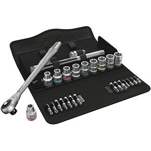 Wera 05004080001 8100 SC 10 Zyklop metalen ratelset, doorsteekvierkant, 1/2 inch aandrijving, inch, 28-delig Wera 05004080001 8100 SC 10 Zyklop metalen ratelset, doorsteekvierkant, 1/2 inch aandrijving, inch, 28-delig