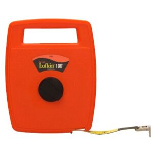 Lufkin Halve maan 1/2" x 100' Hi-Viz® oranje lineaire ingenieur glasvezel meetlint 706D Lufkin Halve maan 1/2" x 100' Hi-Viz® oranje lineaire ingenieur glasvezel meetlint 706D