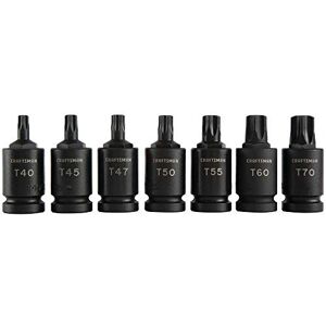 Craftsman CMMT50839 7-delige 1/2 inch drive Torx Bit Impact Socket Set, Full Polish, T10 in Craftsman CMMT50839 7-delige 1/2 inch drive Torx Bit Impact Socket Set, Full Polish, T10 in