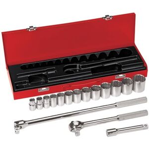 KLEIN TOOLS Dopsleutel Set, SAE, 1/2" Dr, 16 st KLEIN TOOLS Dopsleutel Set, SAE, 1/2" Dr, 16 st