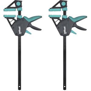 wolfcraft 2 Éénhandsklemmen PRO ERGO Klemkracht 150 kg Klemmaat 300 mm Ergonomische Snelklem voor Professioneel en Hobbygebruik Set van 2-8676060 wolfcraft 2 Éénhandsklemmen PRO ERGO Klemkracht 150 kg Klemmaat 300 mm Ergonomische Snelklem voor Professioneel en Hobbygebruik Set van 2-8676060