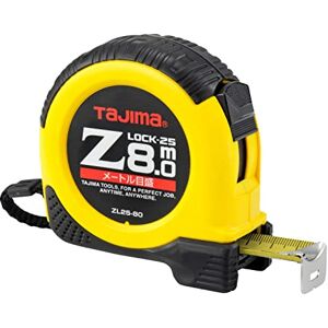 Tajima Z5L80MYD Meetlint, Z (Dual-Lock stalen bandmaat nylonCoat – coating drievoudig geklonken eindhaak hoge treksterkte terugtrekveer 8 m x 25 mm) Tajima Z5L80MYD Meetlint, Z (Dual-Lock stalen bandmaat nylonCoat – coating drievoudig geklonken eindhaak hoge treksterkte terugtrekveer 8 m x 25 mm)