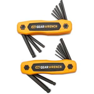 GEARWRENCH 83511 SAE/Metrische Ball End Folding Hex Key Set, 17 Stuk Legering Staal GEARWRENCH 83511 SAE/Metrische Ball End Folding Hex Key Set, 17 Stuk Legering Staal