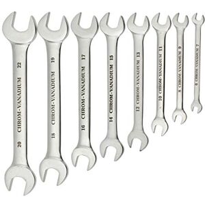 kwb Vork-vork-sleutelset, 8-delige set, SW 6-22 mm, TÜV/GS getest, CV-staal, moersleutel f. 6-kant en 4-kant schroeven kwb Vork-vork-sleutelset, 8-delige set, SW 6-22 mm, TÜV/GS getest, CV-staal, moersleutel f. 6-kant en 4-kant schroeven