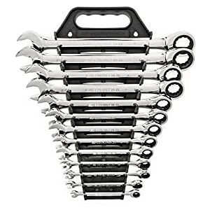 GEARWRENCH 13 st. 12 Pt. Ratcheting Combinatiesleutel Set, SAE 9312 GEARWRENCH 13 st. 12 Pt. Ratcheting Combinatiesleutel Set, SAE 9312